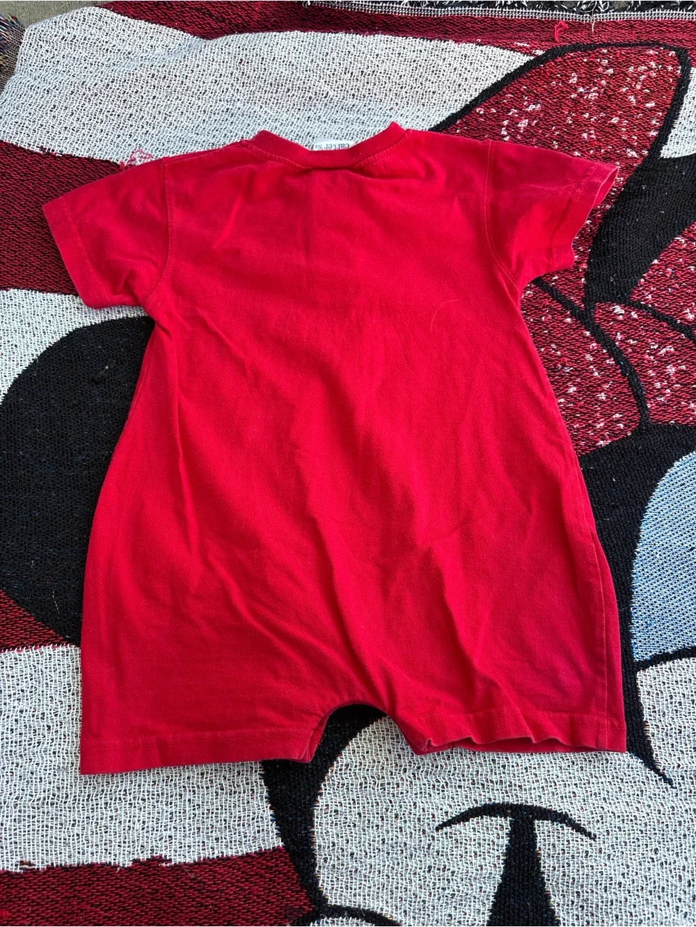 CARTERS X JOHN LENNON RED DOG GRAPHIC ONE PIECE ROMPER SIZE 12/18 MONTHS